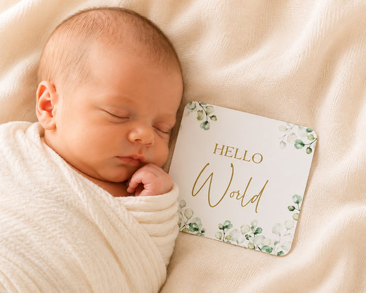 Botanical Baby Milestone Cards – 32 Keepsake Cards