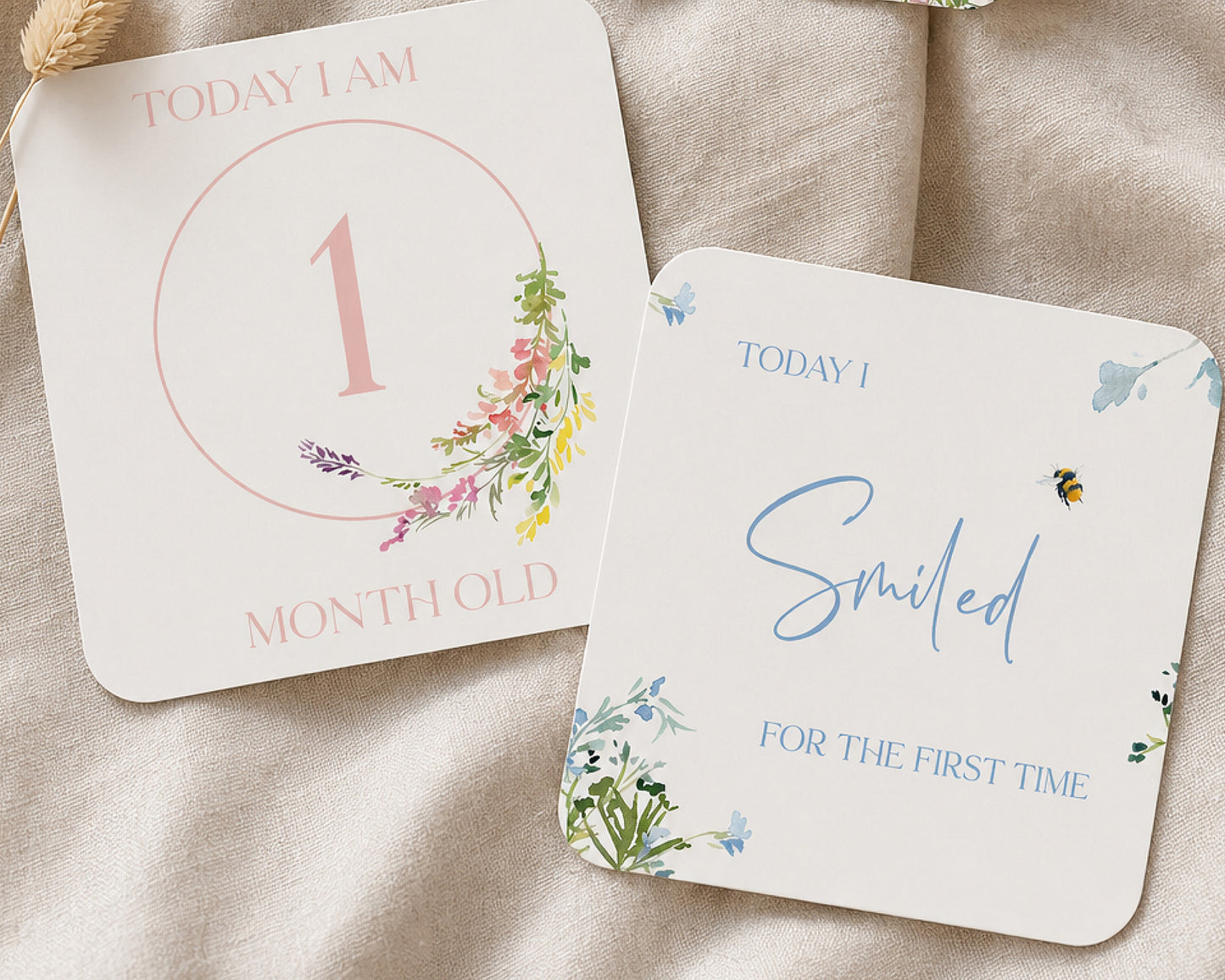 Bee Baby Milestone Cards – 32 Keepsake Cards