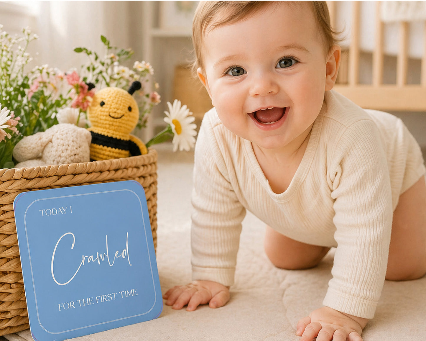 Bee Baby Milestone Cards – 32 Keepsake Cards