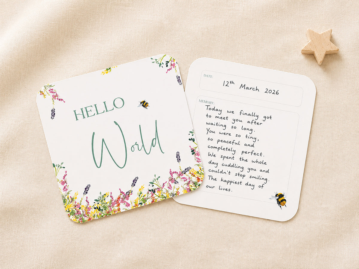 Bee Baby Milestone Cards – 32 Keepsake Cards