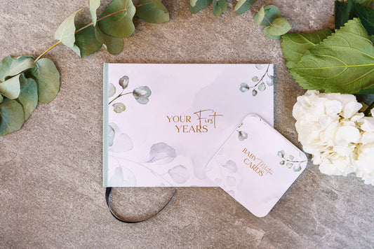 Botanical Memory Book & Milestone Cards Gift Set