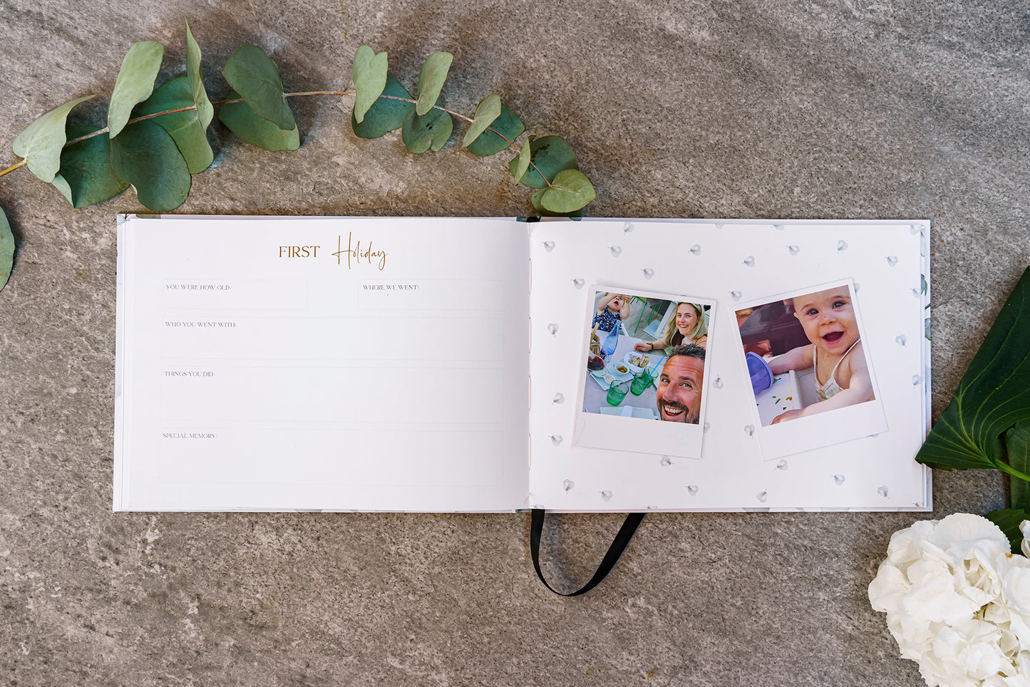 Botanical Memory Book & Milestone Cards Gift Set