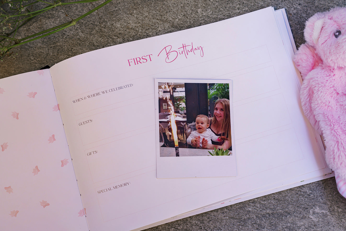 Bee Memory Book & Milestone Cards Gift Set