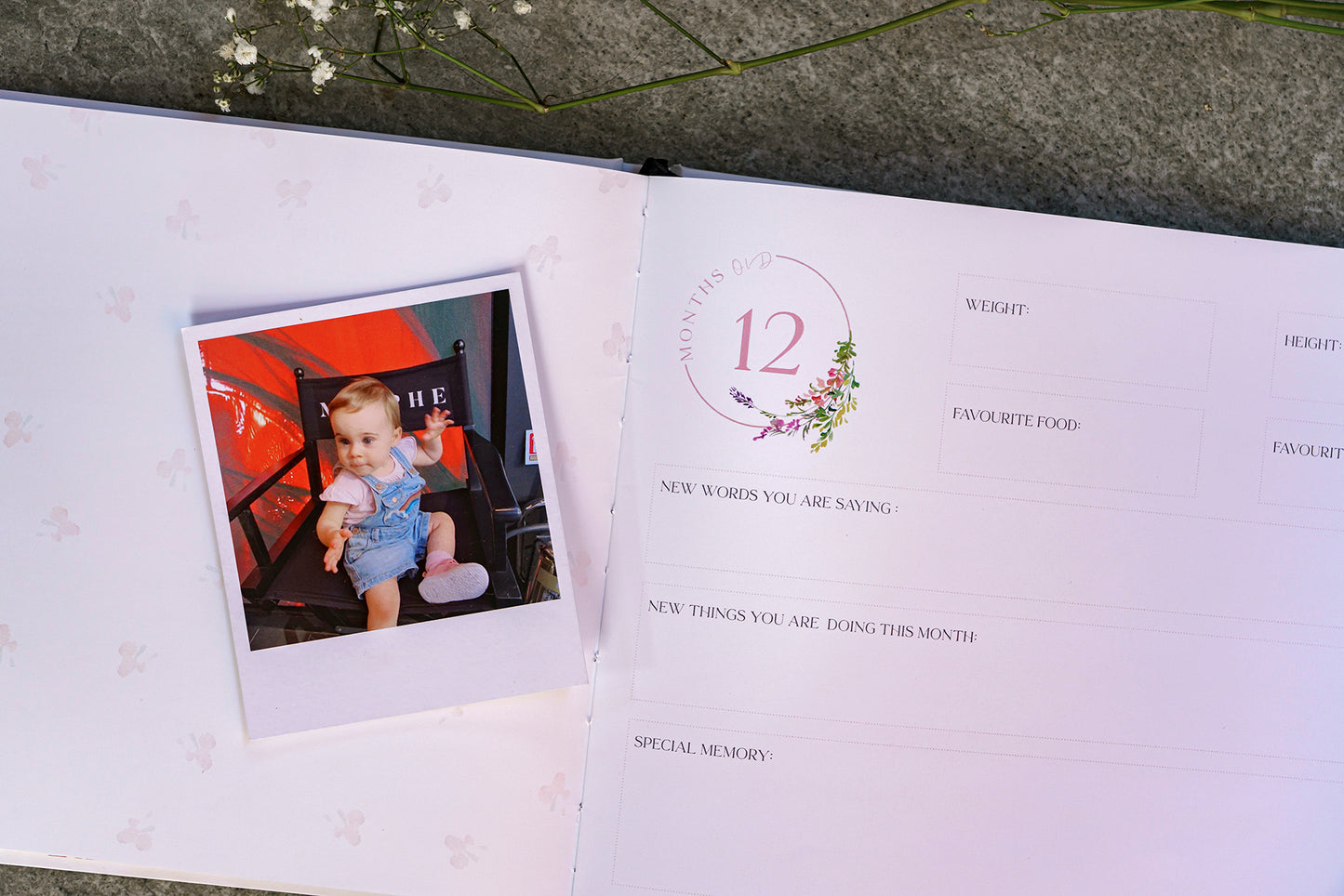 Baby Memory Book - Bee