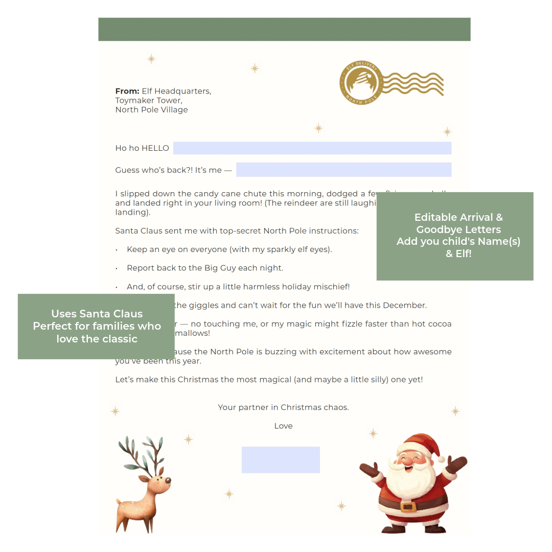 Elf on the Shelf – 24 Day Planner (Santa Claus Edition)