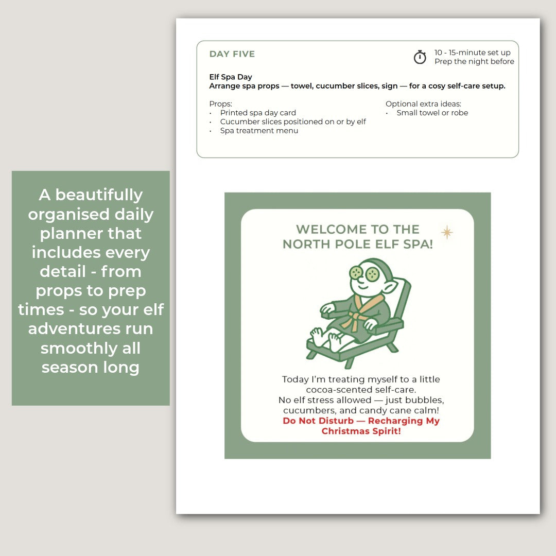 Elf on the Shelf – 24 Day Planner (Father Christmas Edition)