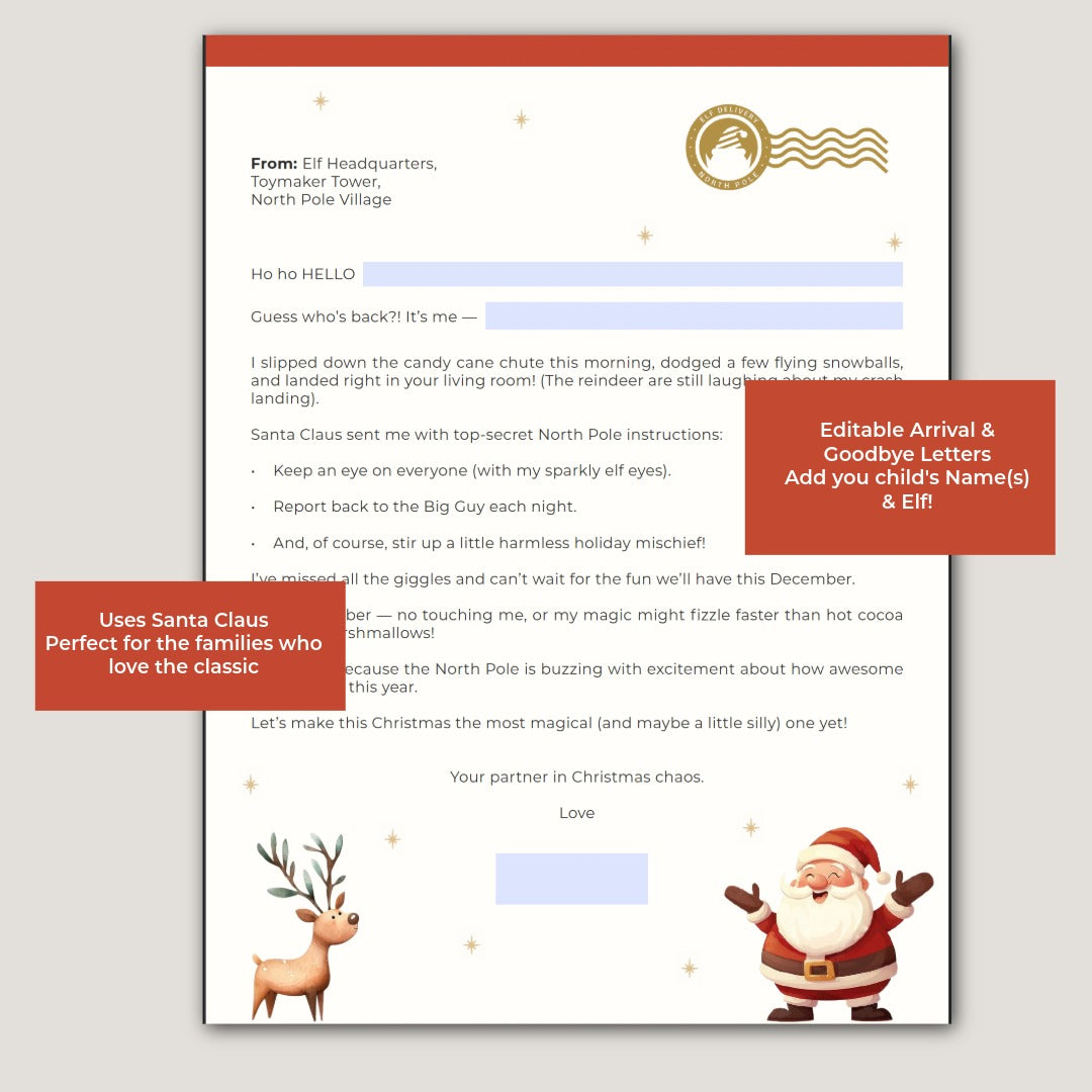 Elf on the Shelf – 24 Day Planner (Santa Claus Edition)