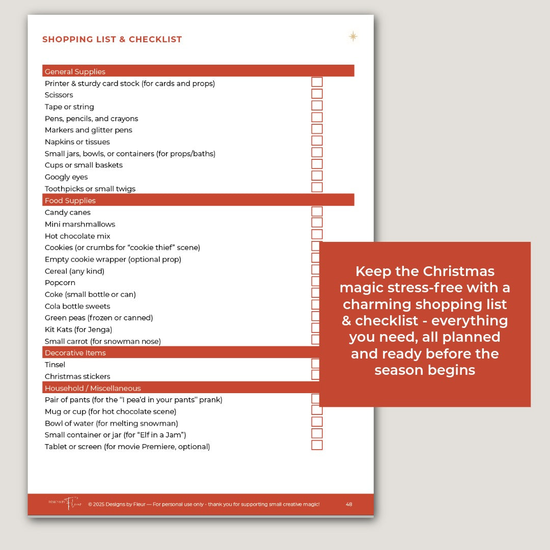 Elf on the Shelf – 24 Day Planner (Santa Claus Edition)