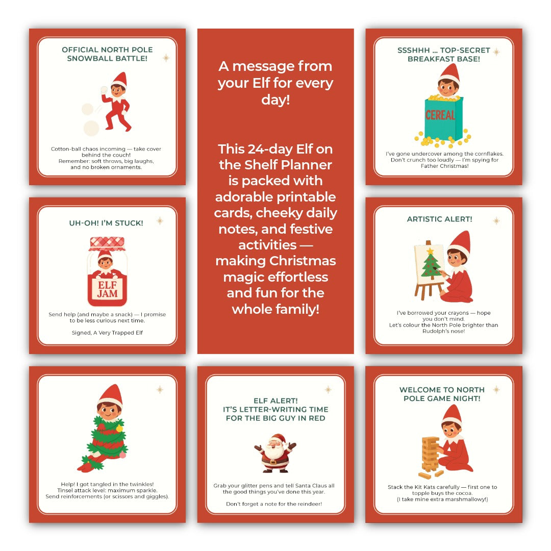 Elf on the Shelf – 24 Day Planner (Santa Claus Edition)