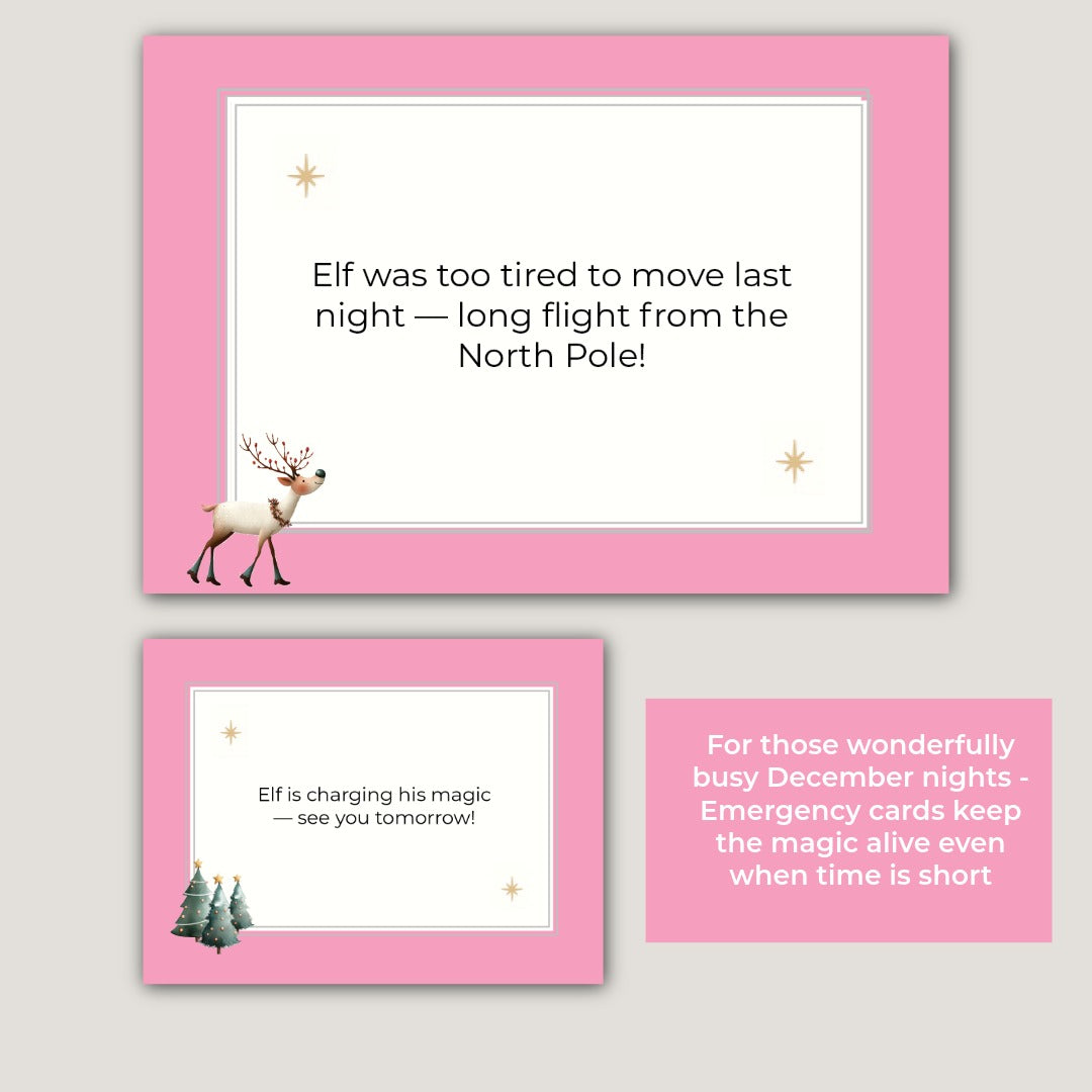 Pink Leopard Elf on the Shelf – 24 Day Planner (Santa Claus Edition)