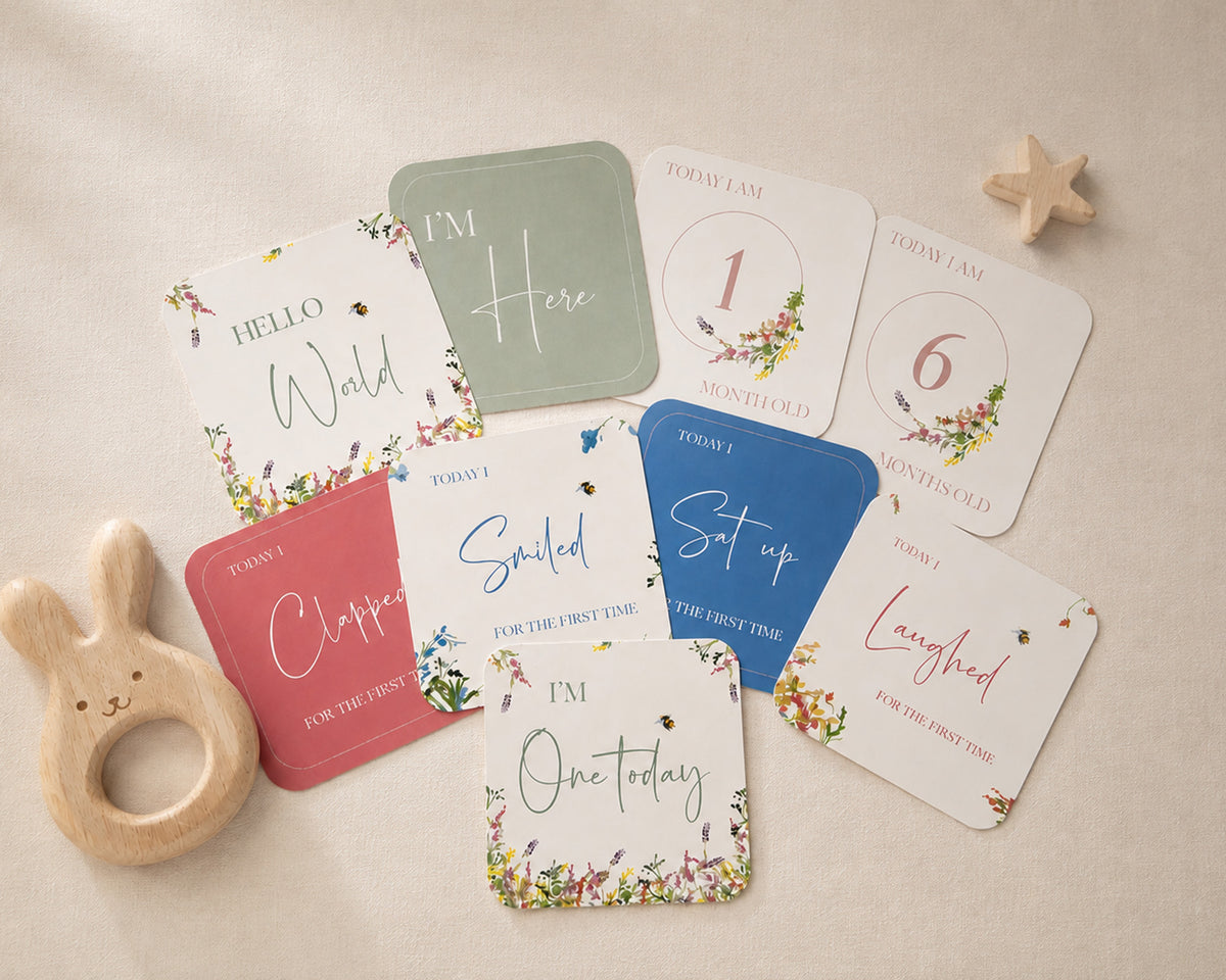 Bee Baby Milestone Cards – 32 Keepsake Cards