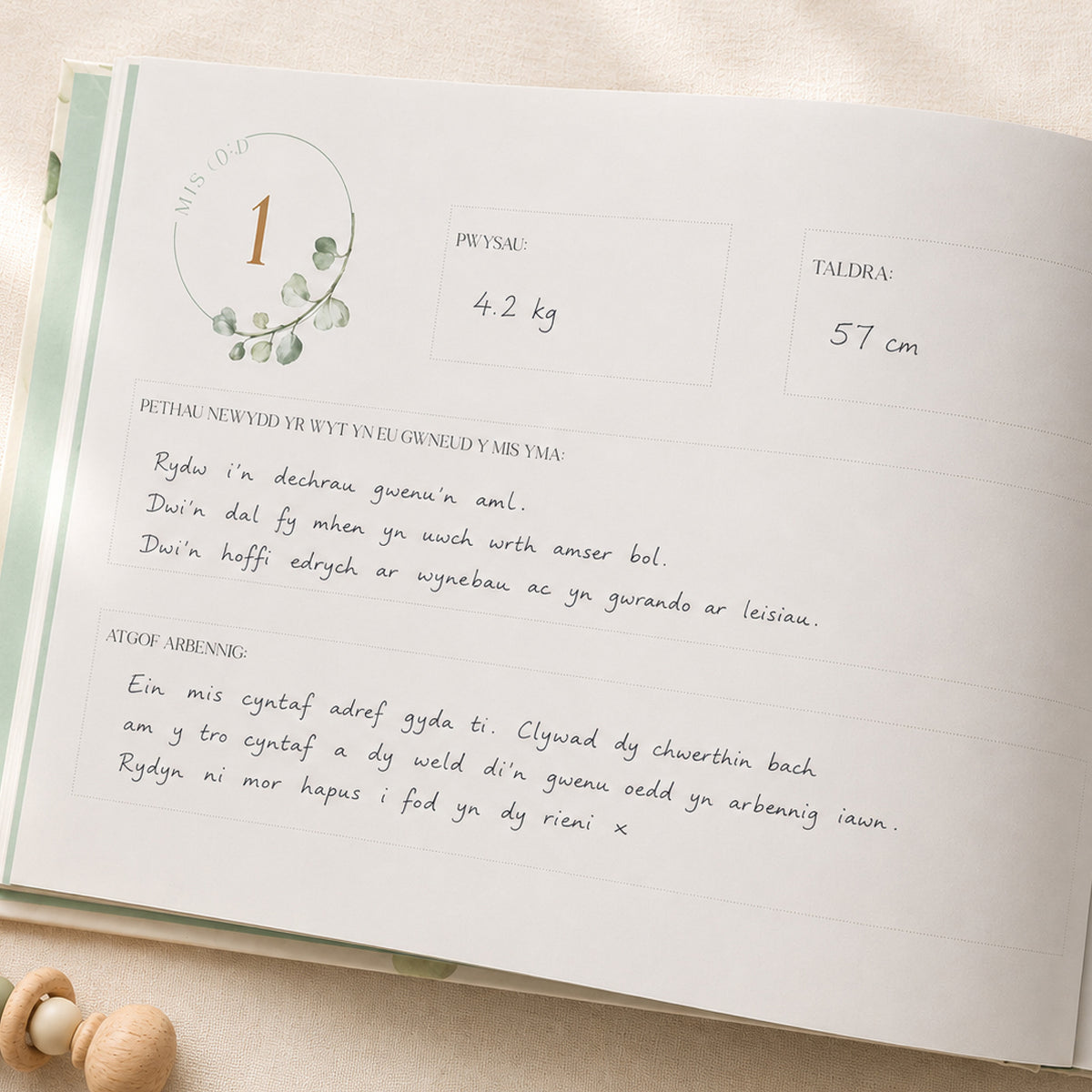 Llyfr Cof Babanod Cymraeg - Botanegol